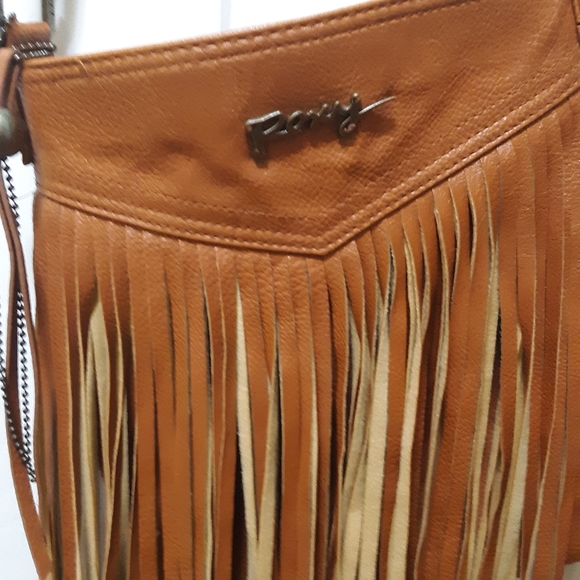 Caramel fringe leather Roxy bag - Picture 3 of 3